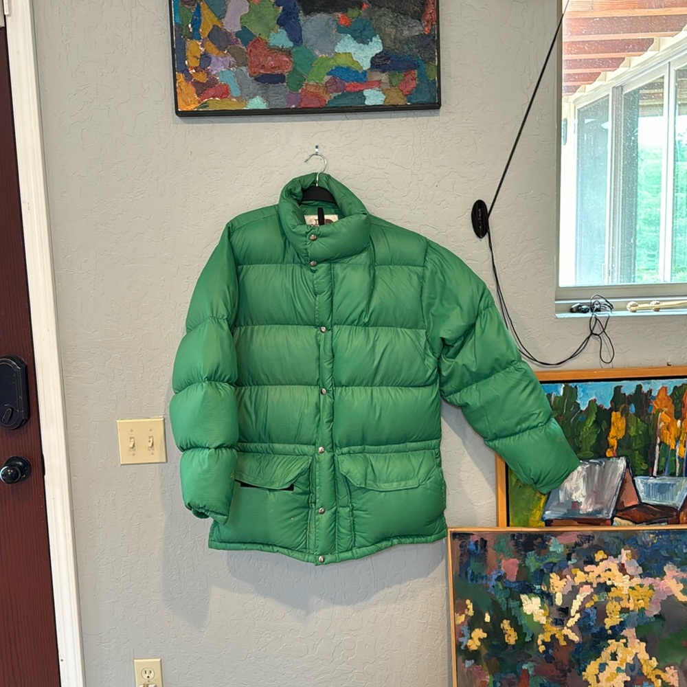 Vintage North Face Green puffer jacket xl.